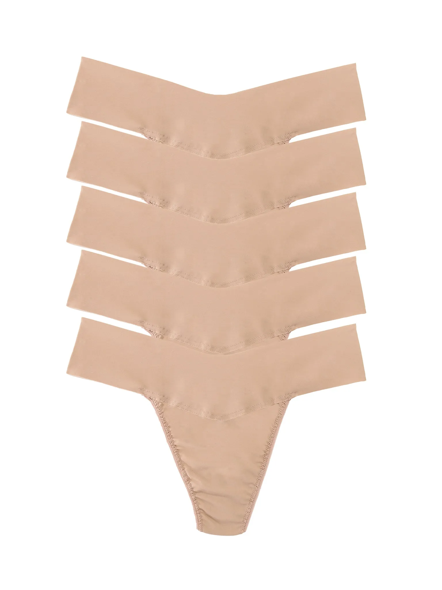 BreatheSoft™ Natural Rise Thong 5 Pack sold by Hanky Panky
