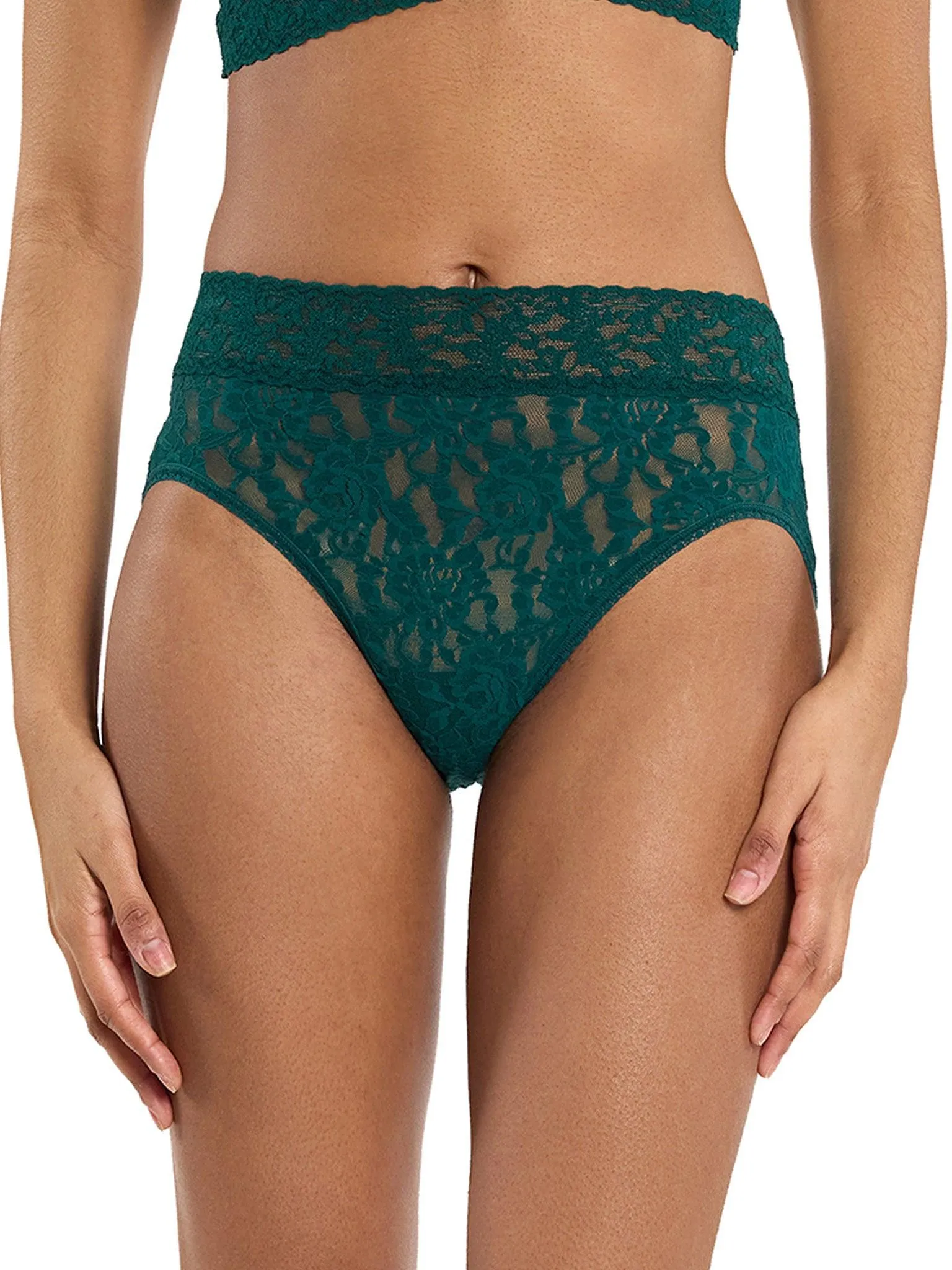 Signature Lace® French Brief Mountain Green Sale sold by Hanky Panky