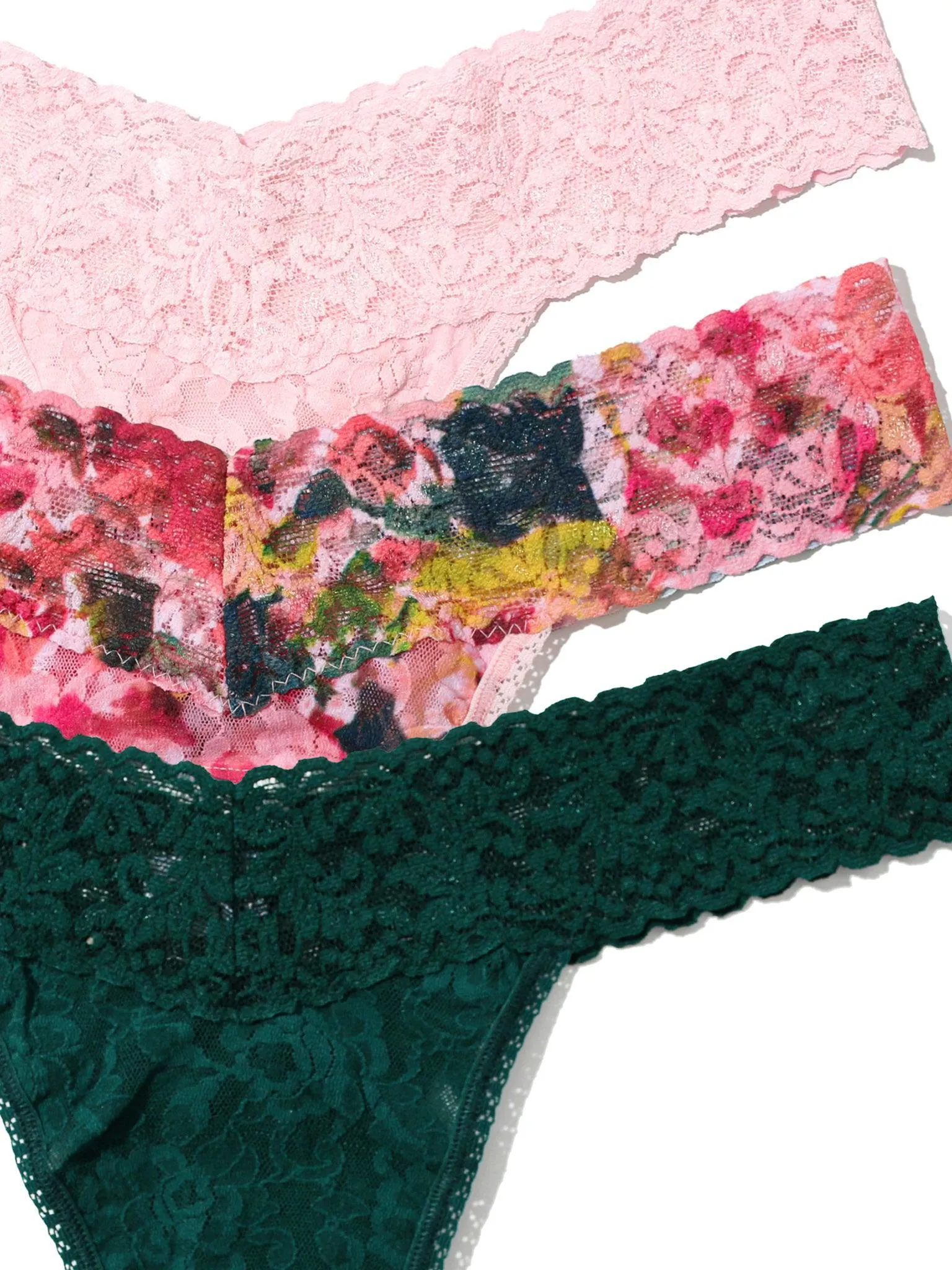 3 Pack Signature Lace® Original Rise Thongs Bliss Pink Sale sold by Hanky Panky product image thumbnail 2