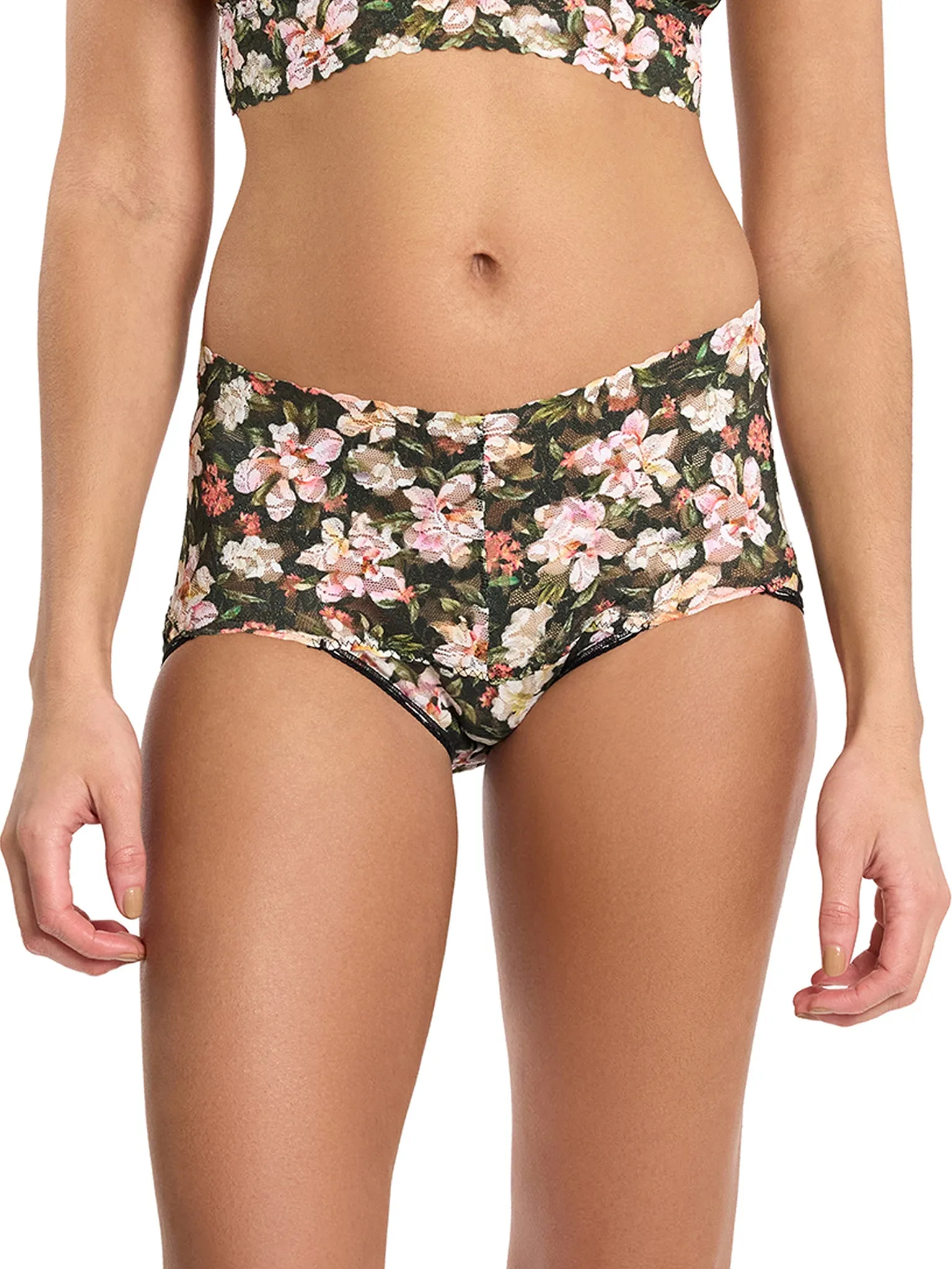 Printed Retro Lace V-Kini Dark Room Blooms Sale sold by Hanky Panky