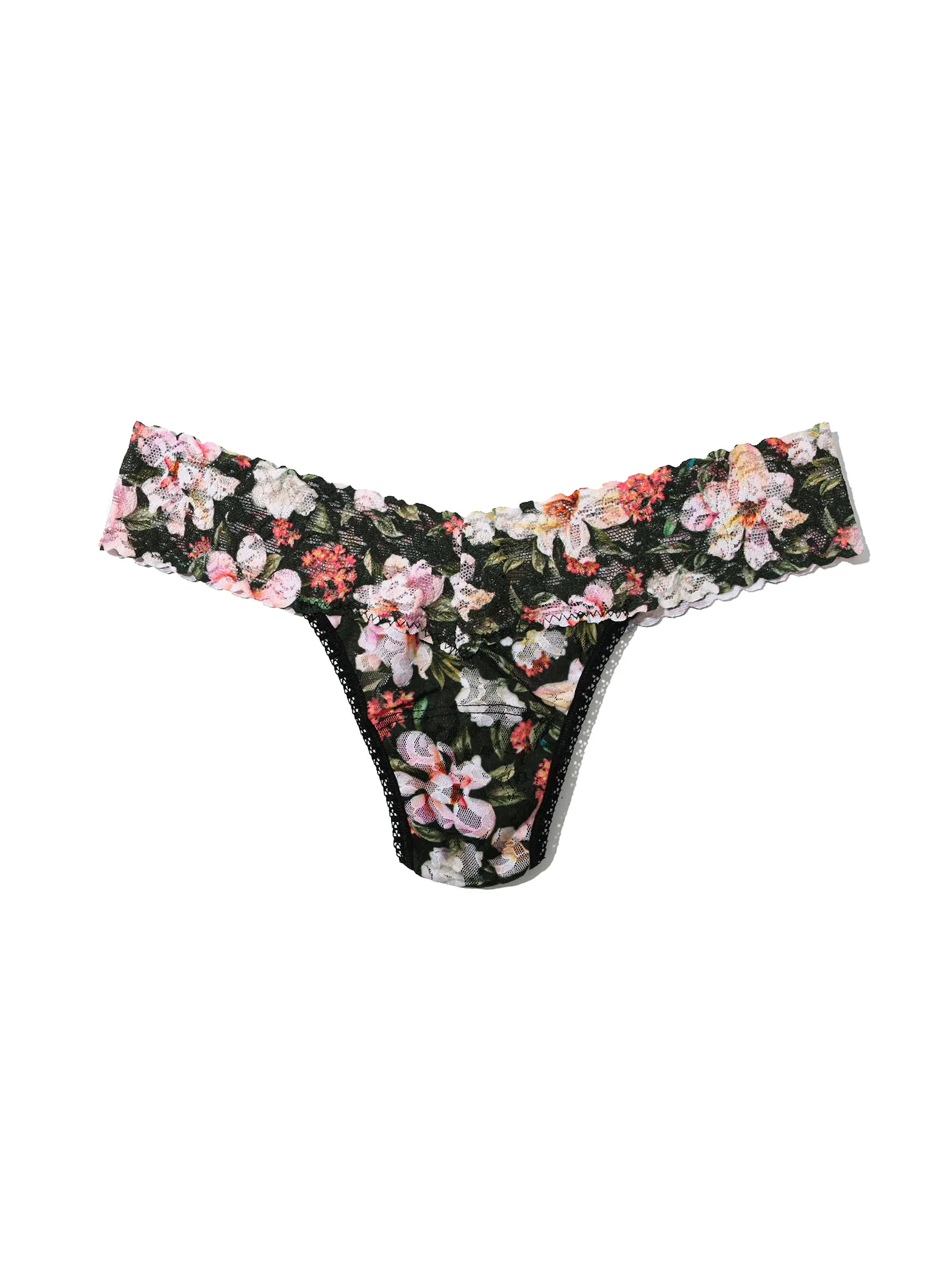 Printed Signature Lace® Low Rise Thong Dark Room Blooms Sale sold by Hanky Panky product image thumbnail 4