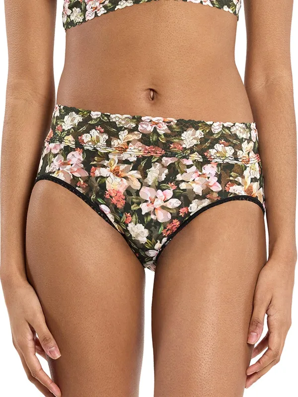 Printed Signature Lace® French Brief Dark Room Blooms  Black Friday Sale sold by Hanky Panky