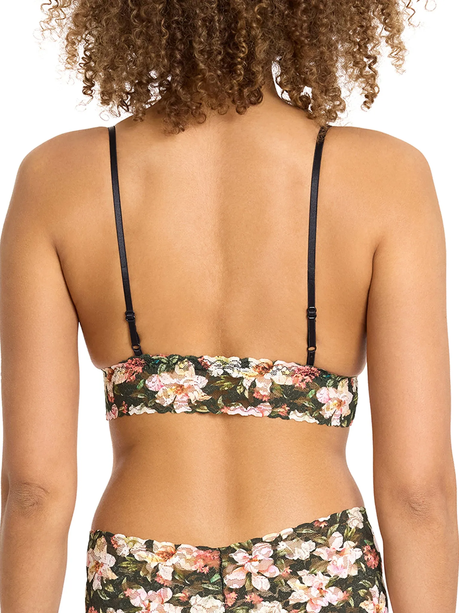 Printed Signature Lace® Padded Triangle Bralette Dark Room Blooms Sale sold by Hanky Panky product image thumbnail 2