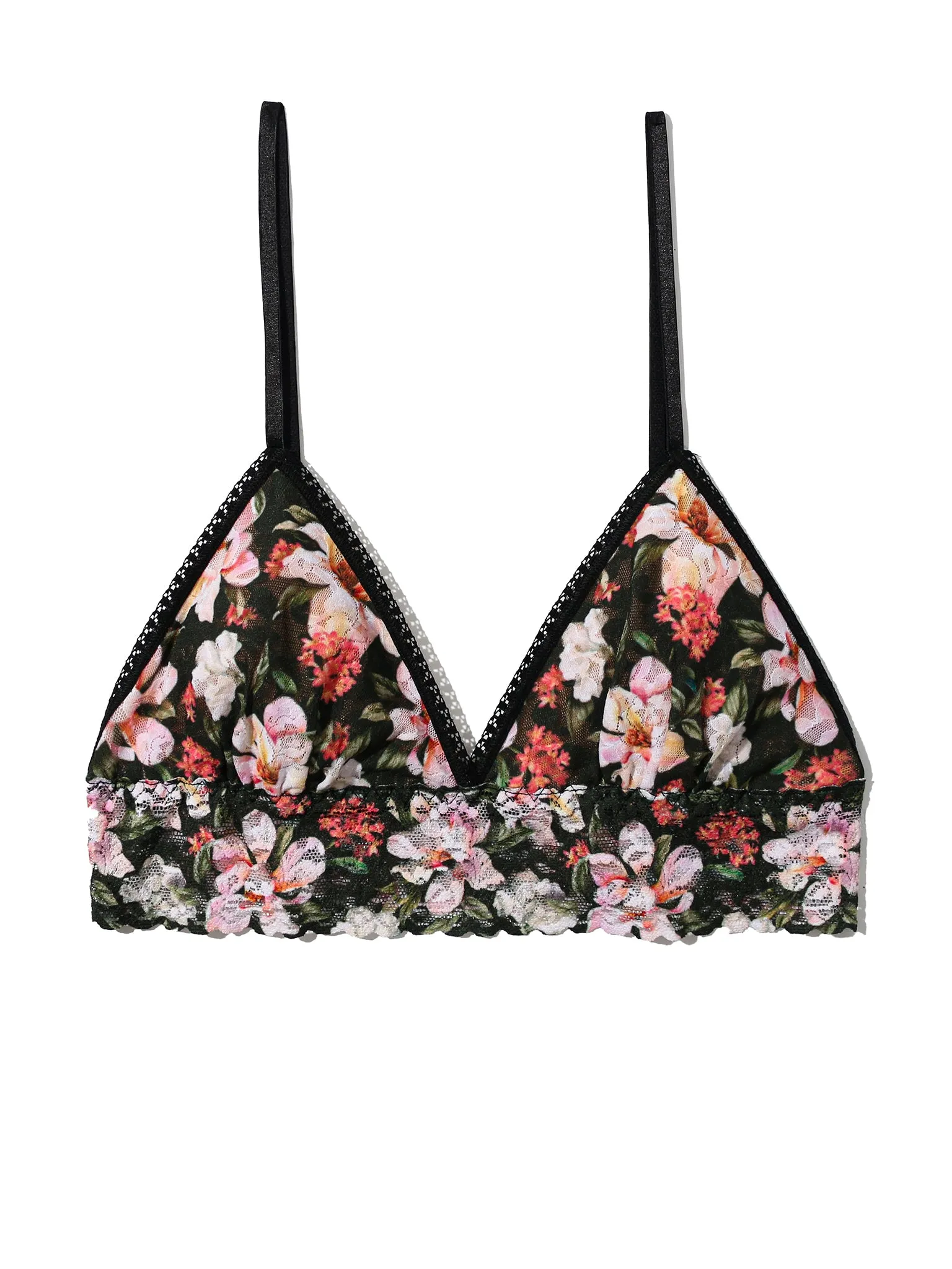 Printed Signature Lace® Padded Triangle Bralette Dark Room Blooms Sale sold by Hanky Panky product image thumbnail 3