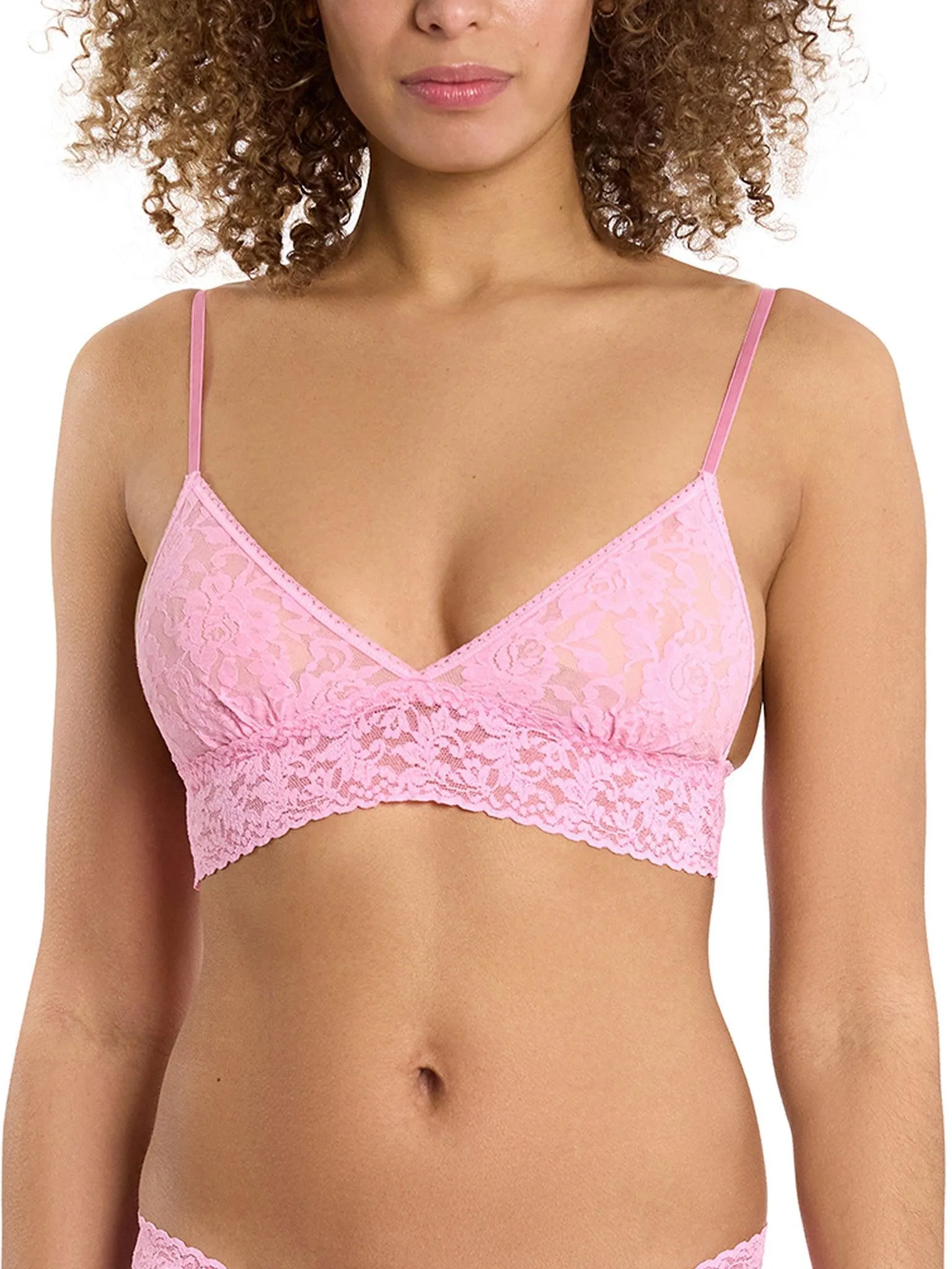 Signature Lace® Padded Triangle Bralette Strawberry Lemonade Pink Black Friday Sale sold by Hanky Panky product image thumbnail 2