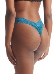 Daily Lace™ Original Rise Thong Earth Dance Green Sale sold by Hanky Panky