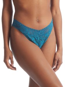 Daily Lace™ Original Rise Thong Earth Dance Green Sale sold by Hanky Panky