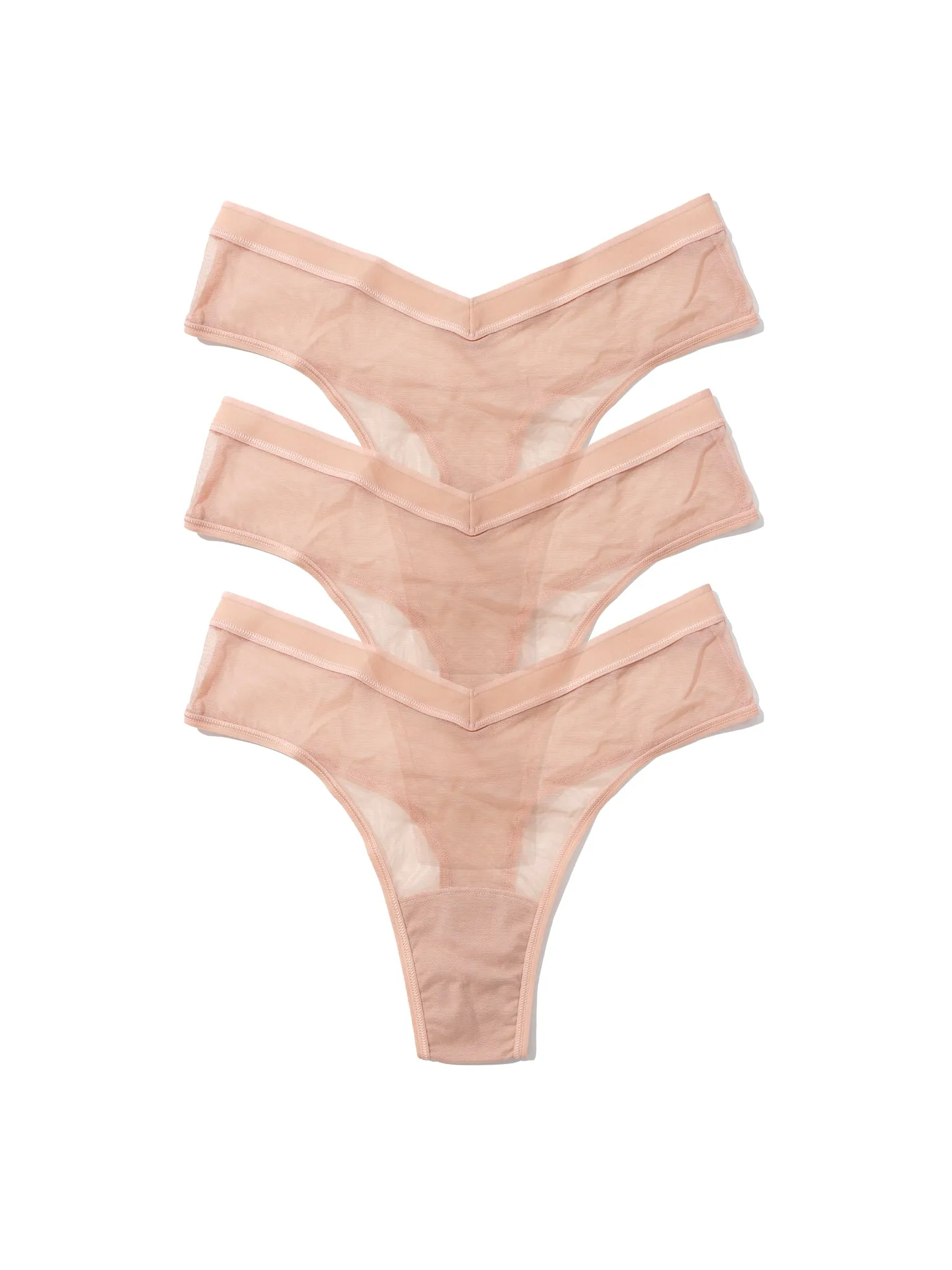 Mesh High Cut Thong 3 Pack Sale sold by Hanky Panky