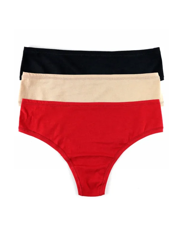 PlayStretch™ Natural Rise Thong 3 Pack sold by Hanky Panky