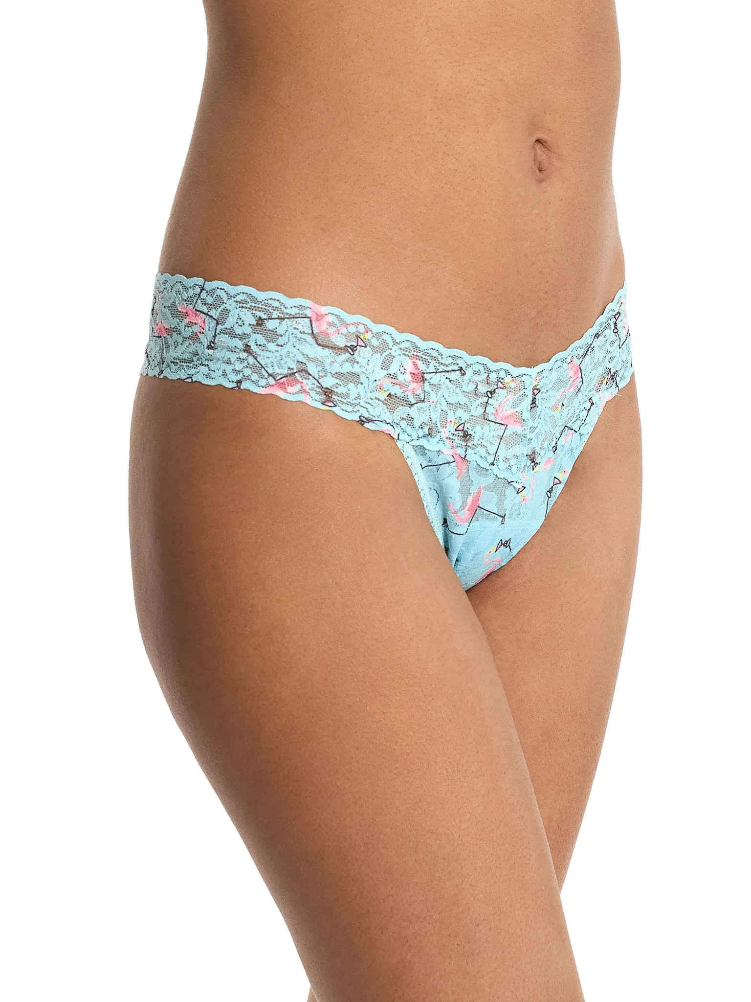 Signature Lace® Low Rise Thong And Saxx Super Soft Vibe Boxer Brief Drinko Flamingo sold by Hanky Panky product image thumbnail 5
