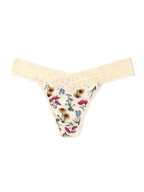 Printed DreamEase™ Original Rise Thong Flourish sold by Hanky Panky