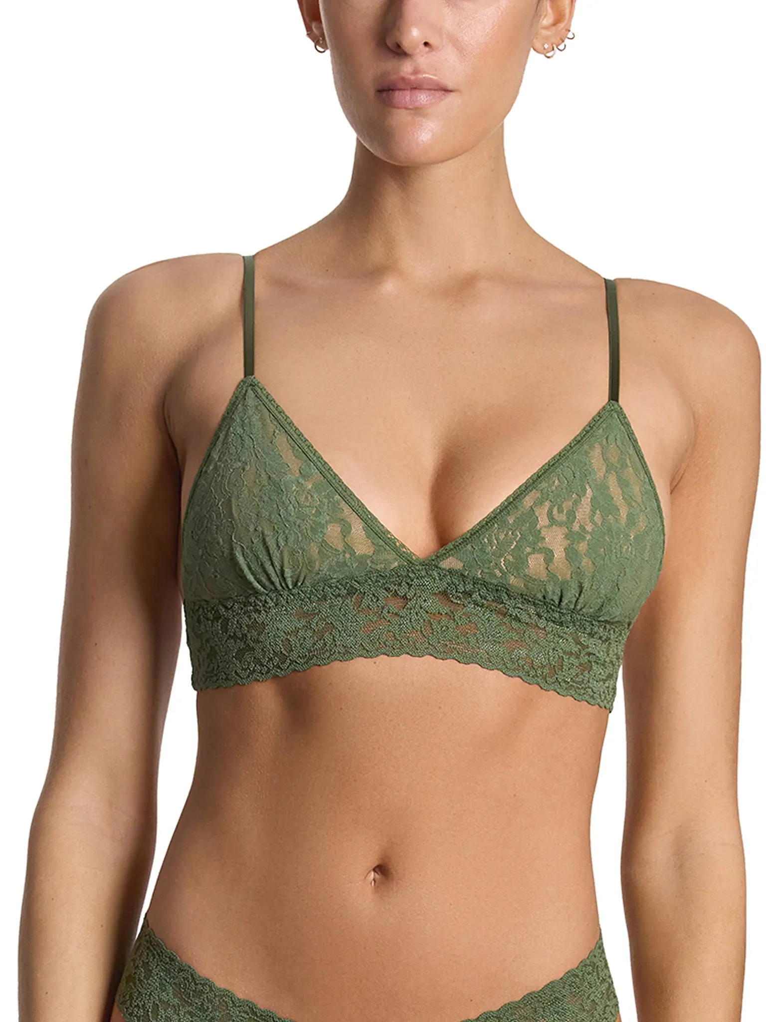 Signature Lace® Padded Triangle Bralette Herb Green sold by Hanky Panky product image thumbnail 4