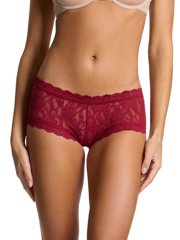 Signature Lace® Boyshort Wild Berries Red sold by Hanky Panky