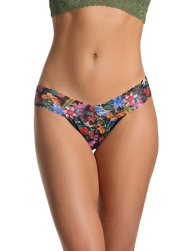 Printed Signature Lace® Low Rise Thong Hypnotic sold by Hanky Panky