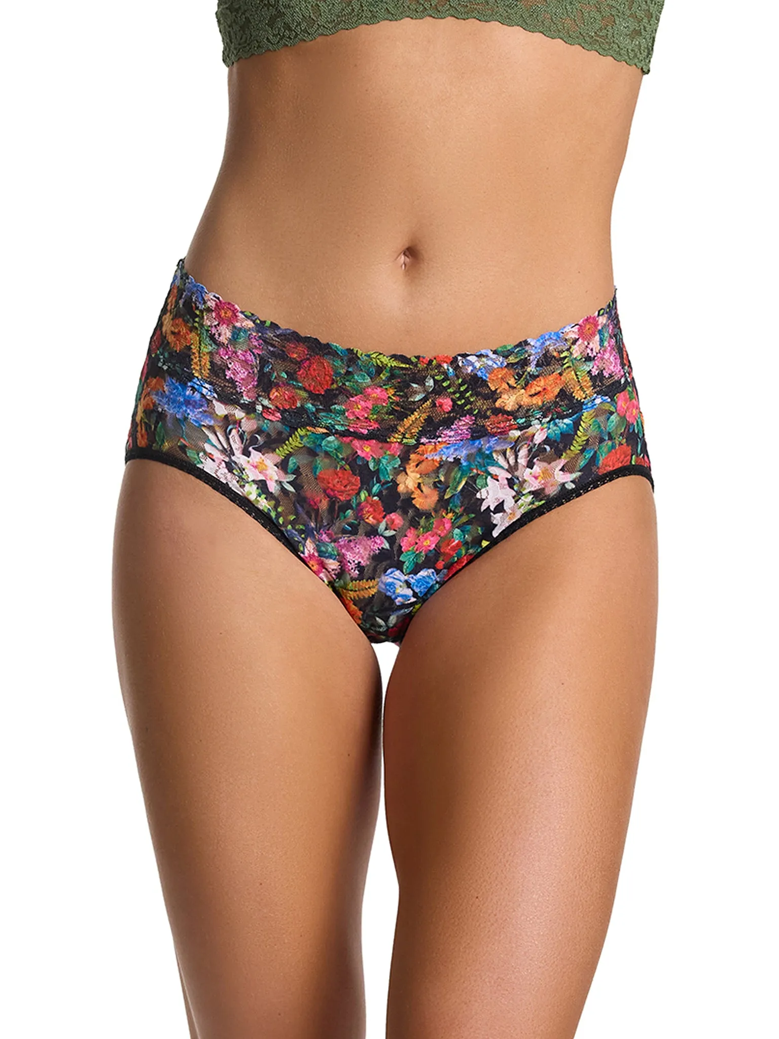 Printed Signature Lace® French Brief Hypnotic Black Black Friday Sale sold by Hanky Panky