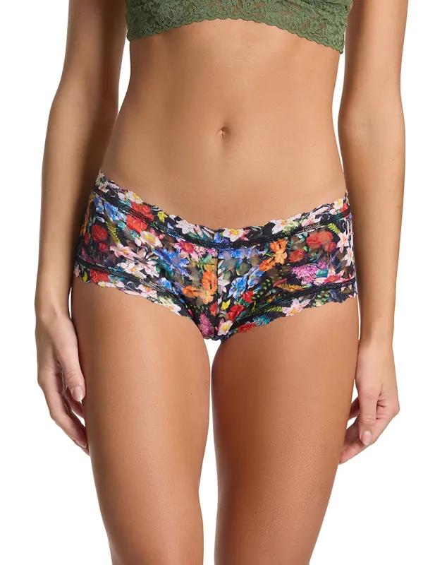 Printed Signature Lace® Boyshort Hypnotic Black sold by Hanky Panky