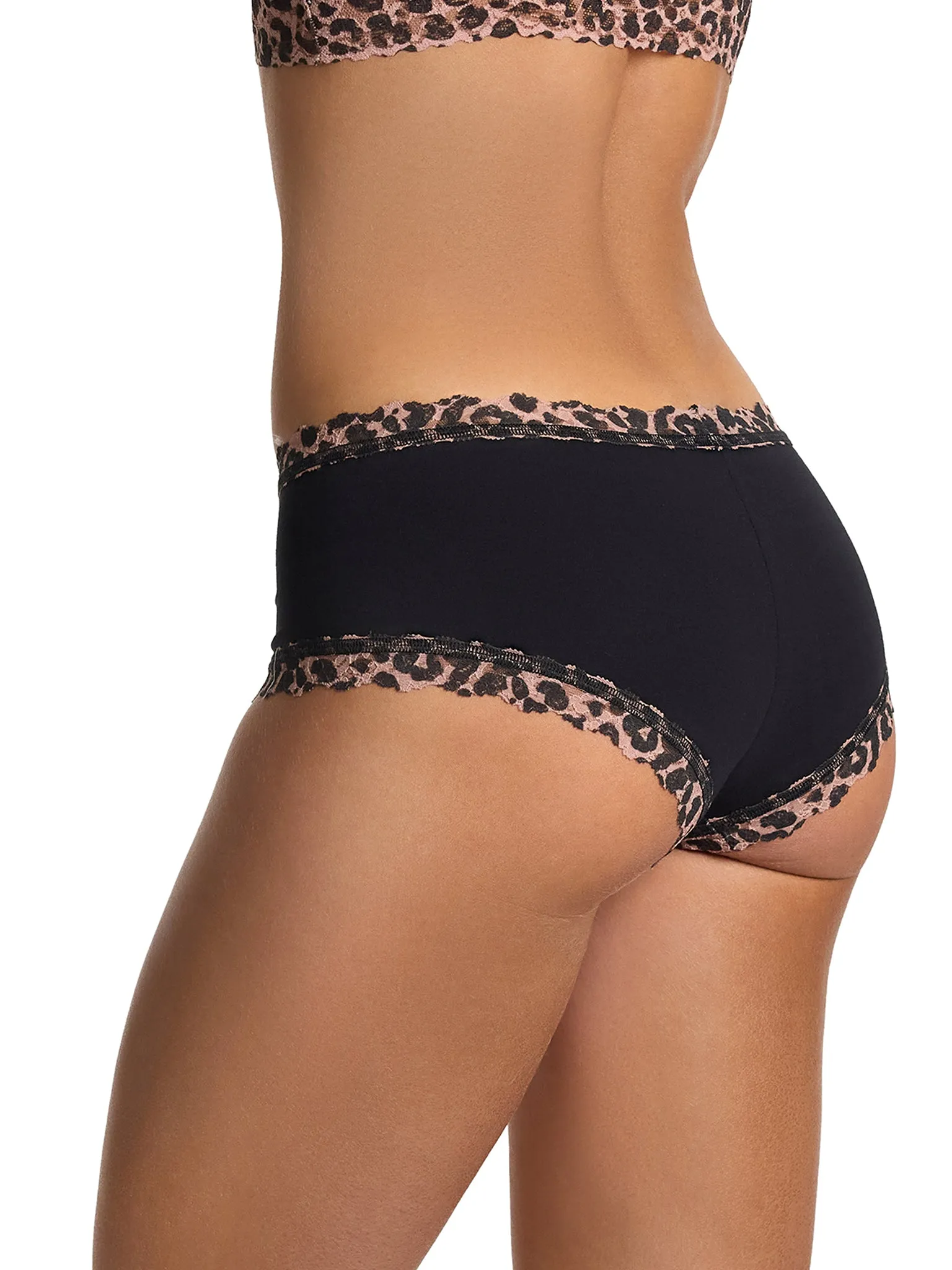 Supima® Cotton Printed Boyshort Walk On The Wild Side Black sold by Hanky Panky product image thumbnail 2