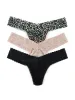 3 Pack Signature Lace® Low Rise Thongs Classic Leopard sold by Hanky Panky