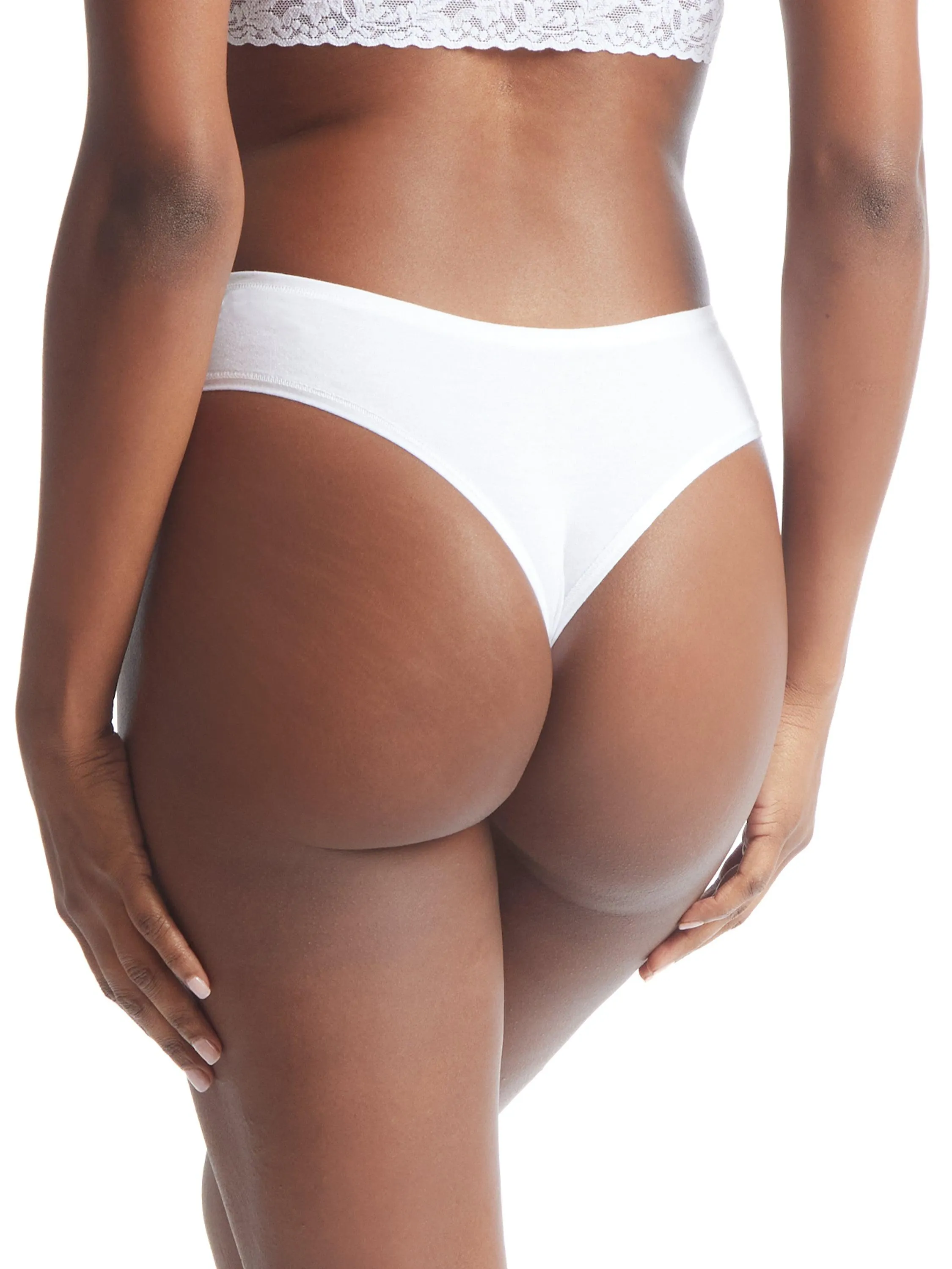 PlayStretch™ Natural Rise Thong White sold by Hanky Panky product image thumbnail 3