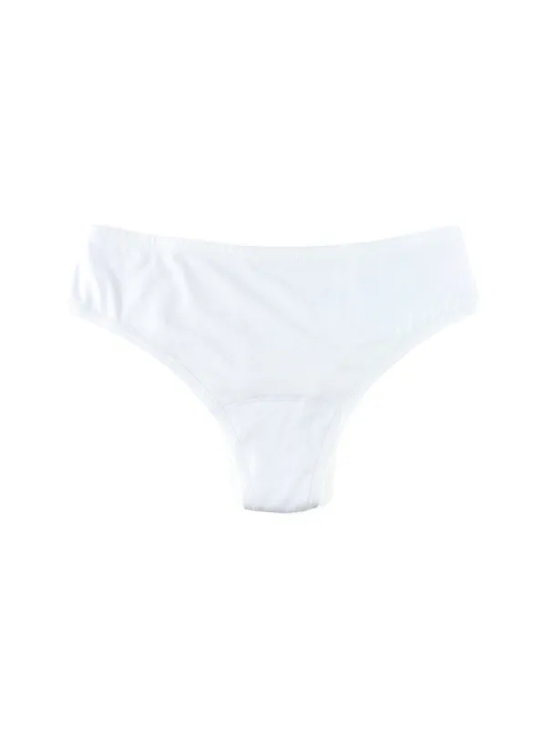 PlayStretch™ Natural Rise Thong White sold by Hanky Panky
