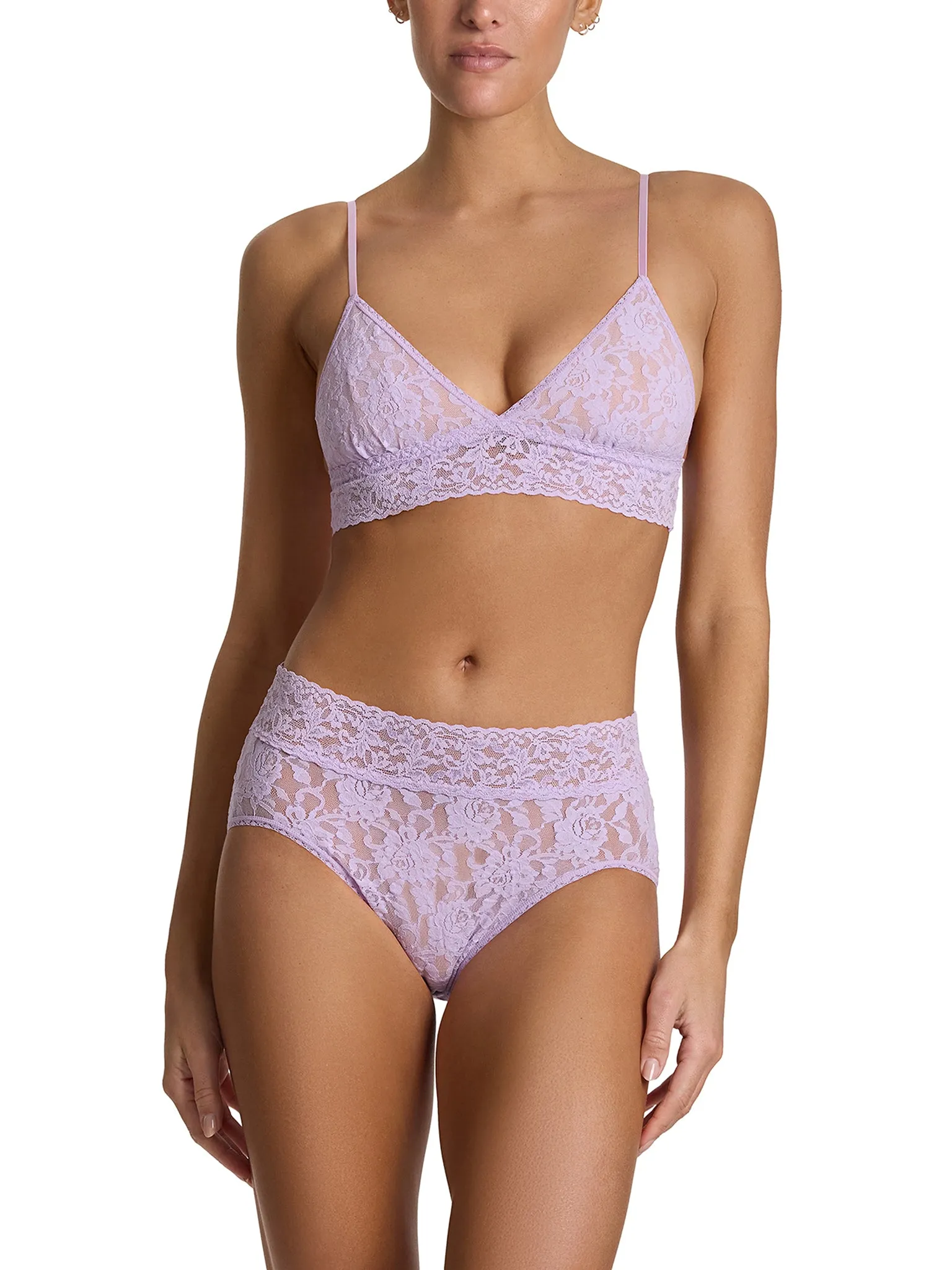 Signature Lace® Padded Triangle Bralette Lavender Fields Purple Sale sold by Hanky Panky product image thumbnail 4