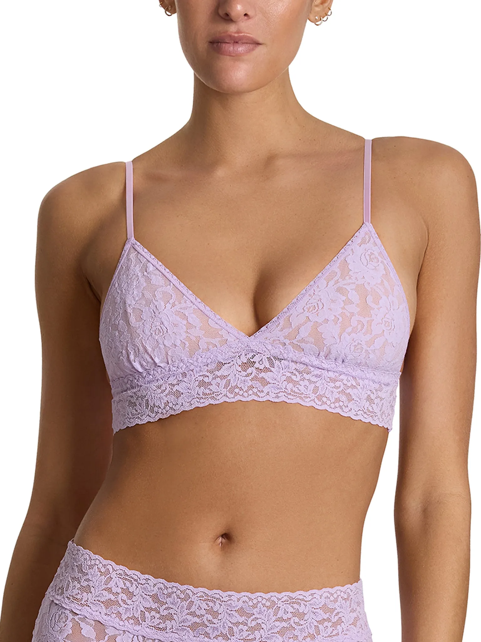 Signature Lace® Padded Triangle Bralette Lavender Fields Purple Sale sold by Hanky Panky product image thumbnail 3