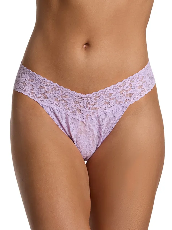Signature Lace® Original Rise Thong Lavender Fields Purple sold by Hanky Panky