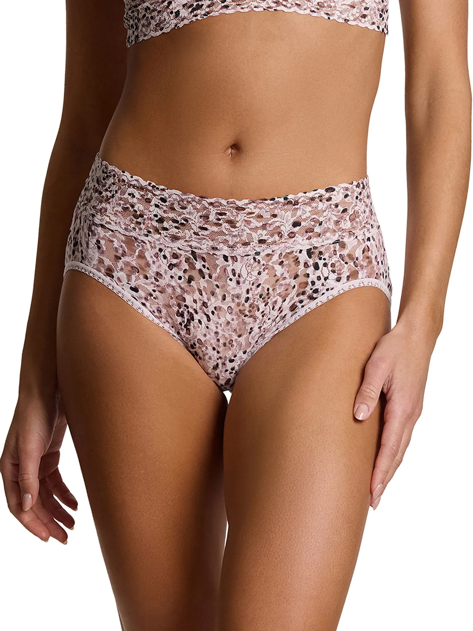 Printed Signature Lace® French Brief Unconventional White sold by Hanky Panky