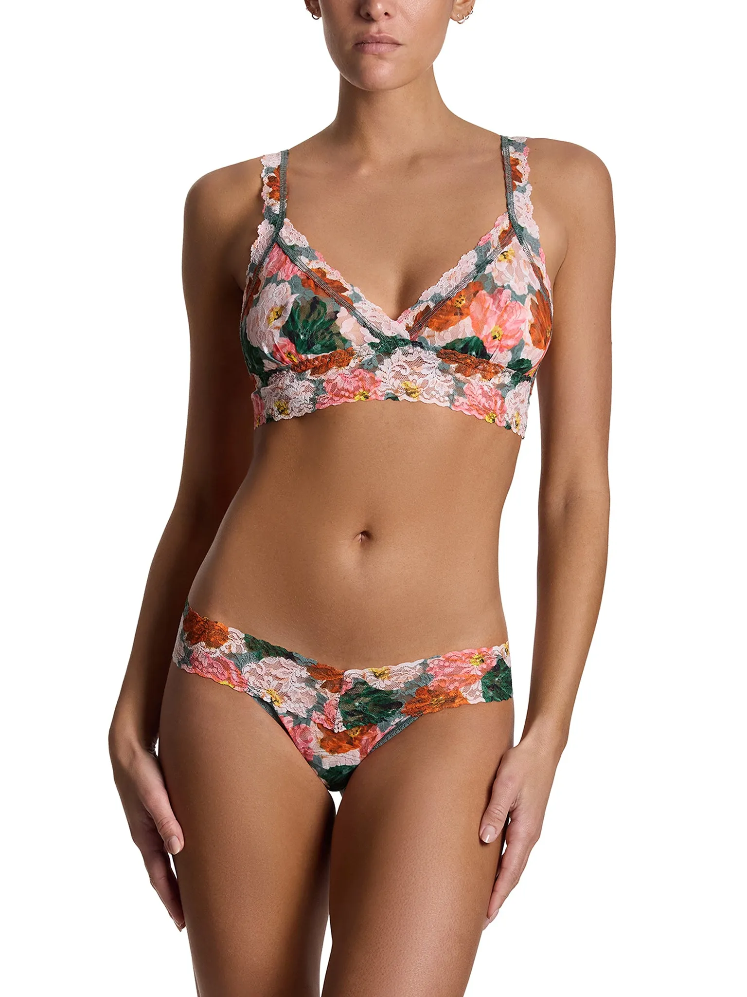 Printed Signature Lace® Low Rise Thong Paint Me Like Black Friday Sale sold by Hanky Panky