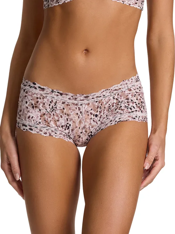 Printed Signature Lace® Boyshort Unconventional White sold by Hanky Panky