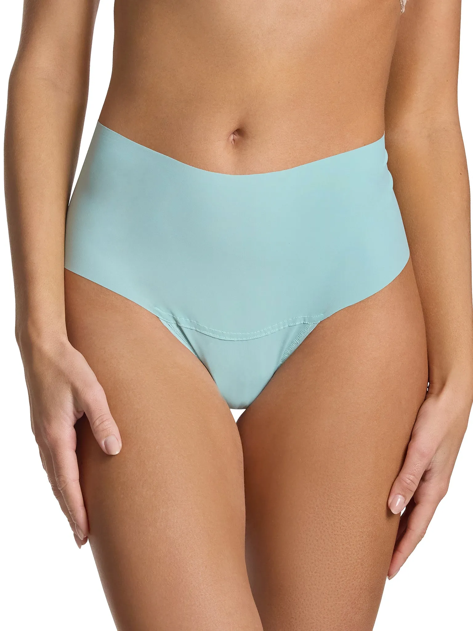 BreatheSoft® High Rise Thong Eucalyptus Green sold by Hanky Panky