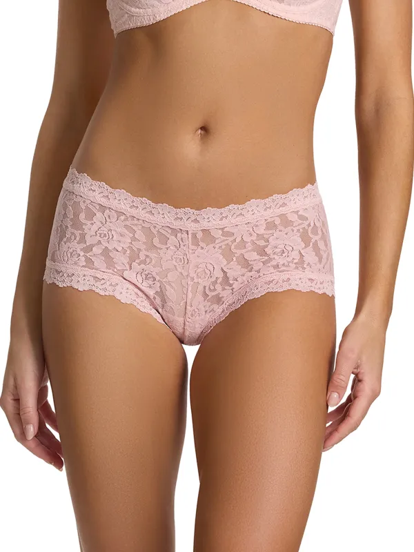 Signature Lace® Boyshort Blushing Rose sold by Hanky Panky