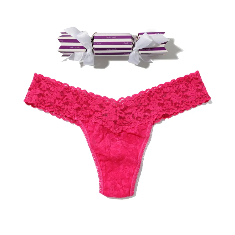 Signature Lace® Low Rise Thong Gift Cracker sold by Hanky Panky