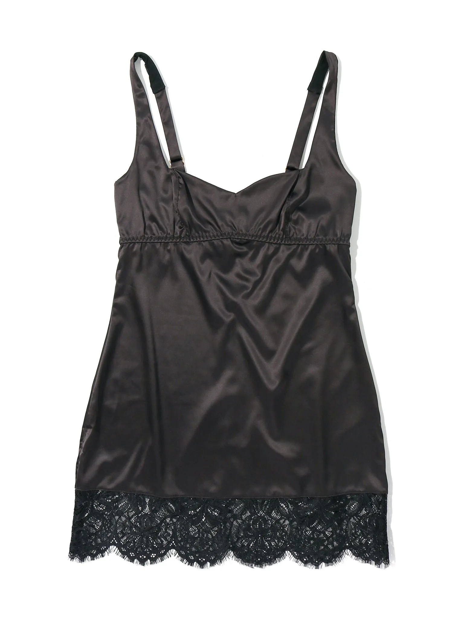 Lexi Wood X Hanky Panky Cindy Mini Slip Dress Black sold by Hanky Panky product image thumbnail 4