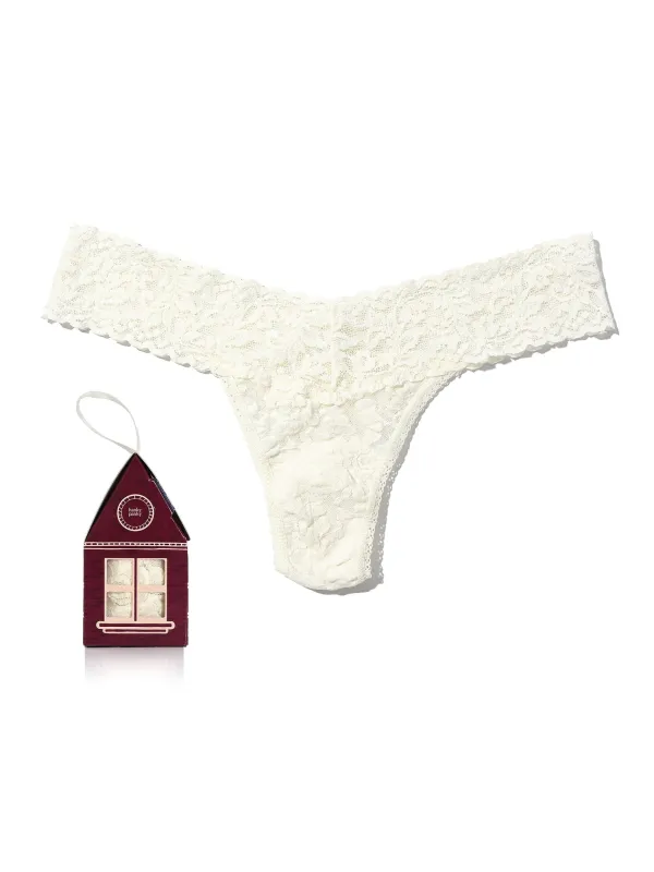 Signature Lace® Low Rise Gingerbread House Pack Marshmallow sold by Hanky Panky