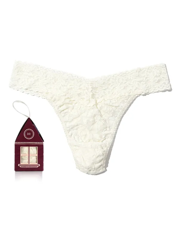 Signature Lace® Original Rise Gingerbread House Pack Marshmallow made by Hanky Panky