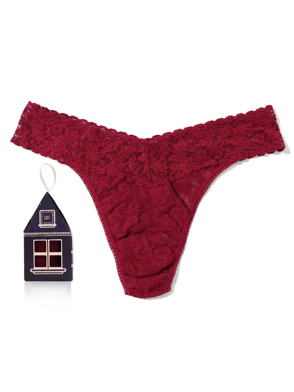 Signature Lace® Original Rise Gingerbread House Pack Dark Pomegranate Red sold by Hanky Panky