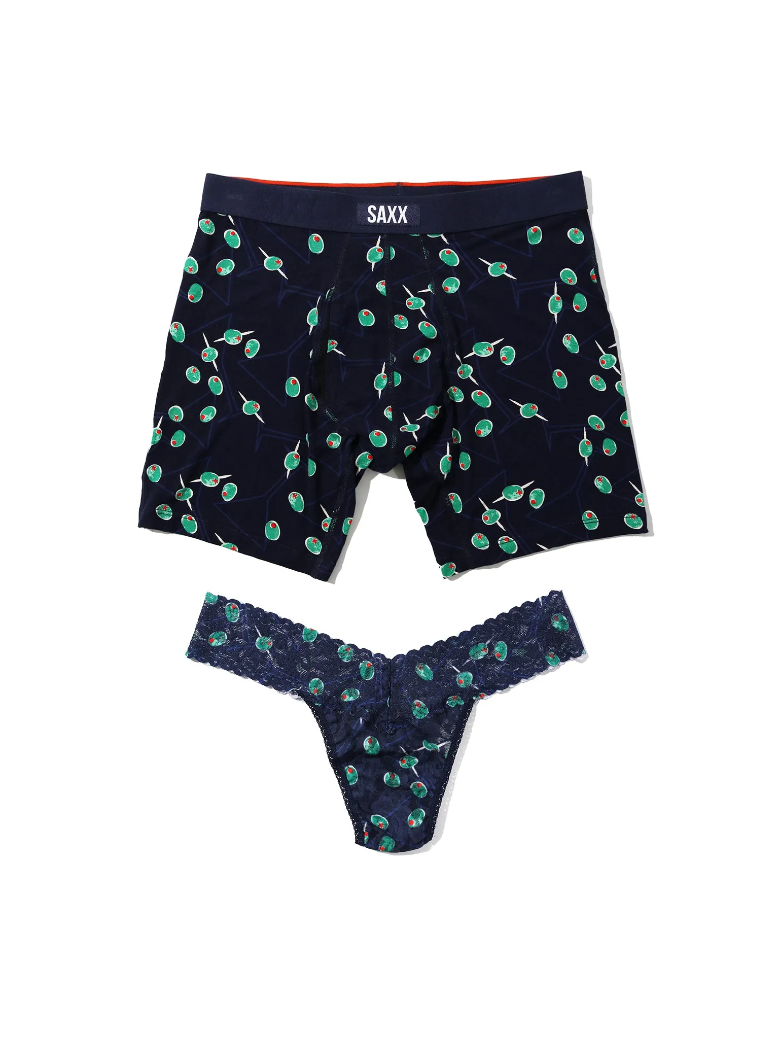 Signature Lace® Low Rise Thong And Saxx Super Soft Vibe Boxer Brief Olive You sold by Hanky Panky product image thumbnail 4