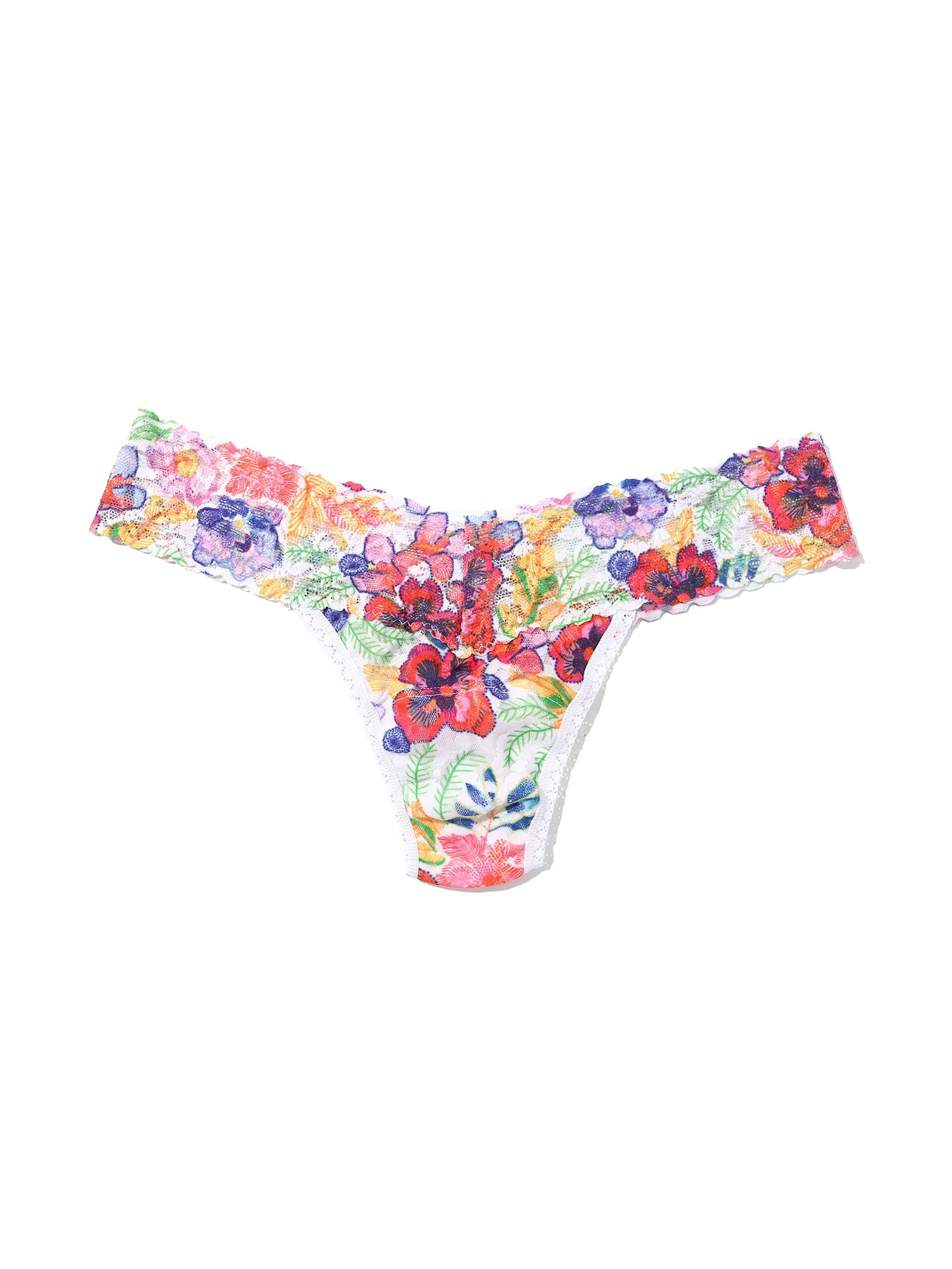 4911® Printed Signature Lace® Low Rise Thong Adorned Floral Print Sale sold by Hanky Panky product image thumbnail 5