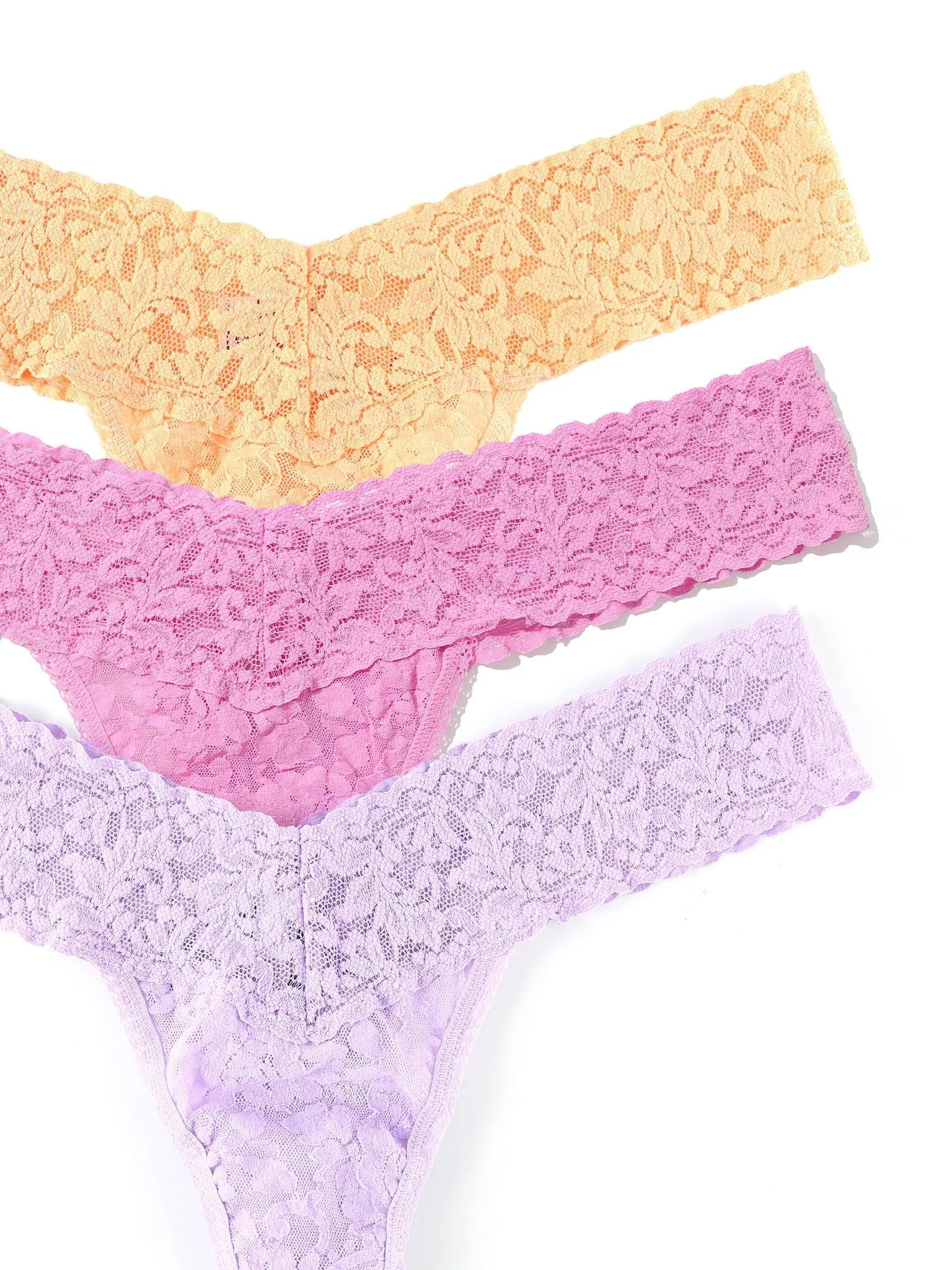 3 Pack 4911 Signature Lace® Low Rise Thongs In Printed Box Apricot Crush Orange sold by Hanky Panky product image thumbnail 2