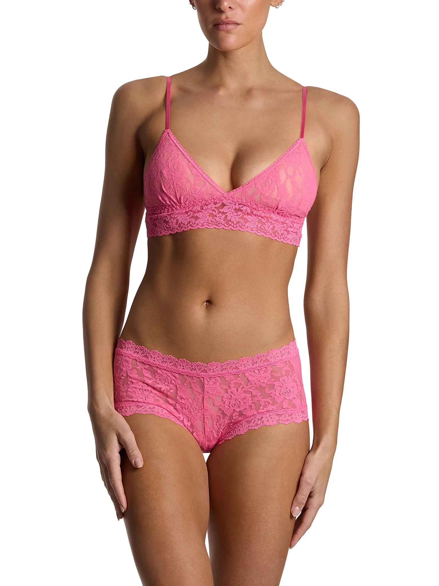 Signature Lace® Boyshort Amused Pink sold by Hanky Panky