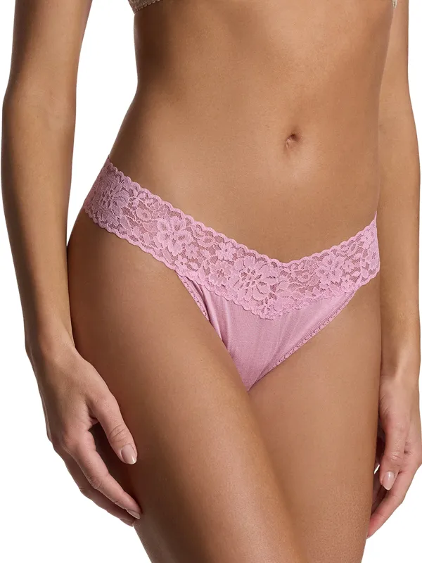 DreamEase™ Original Rise Thong Lavender Tea Pink sold by Hanky Panky