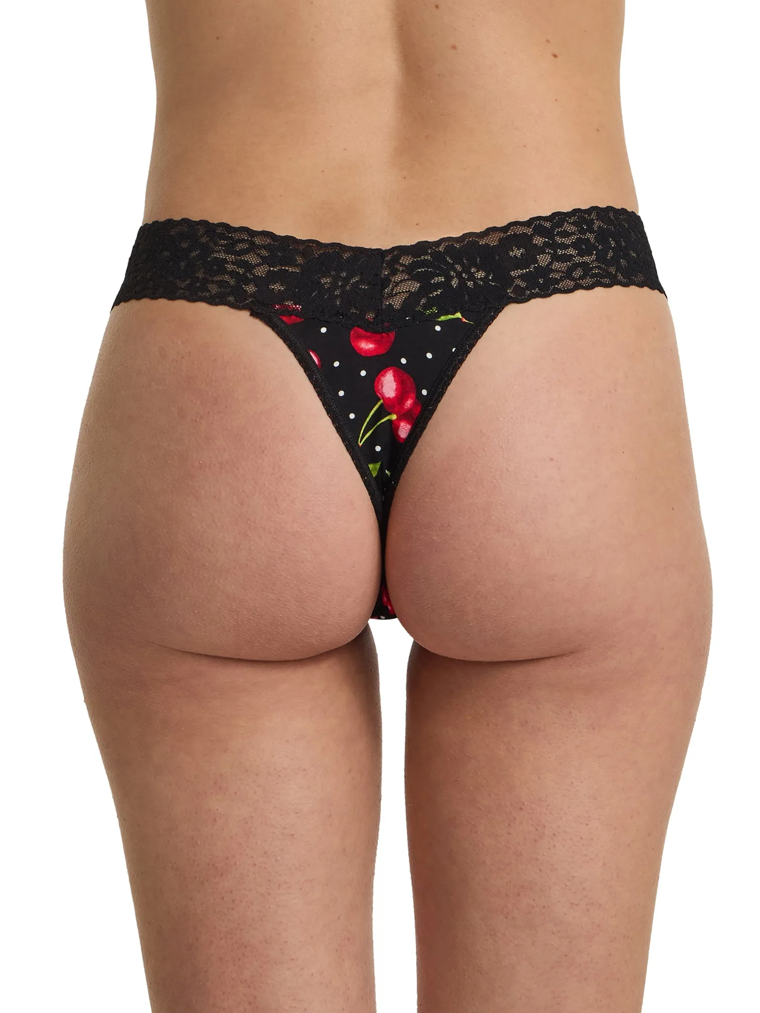 Printed DreamEase® Original Rise Thong Cherry Bomb sold by Hanky Panky product image thumbnail 2