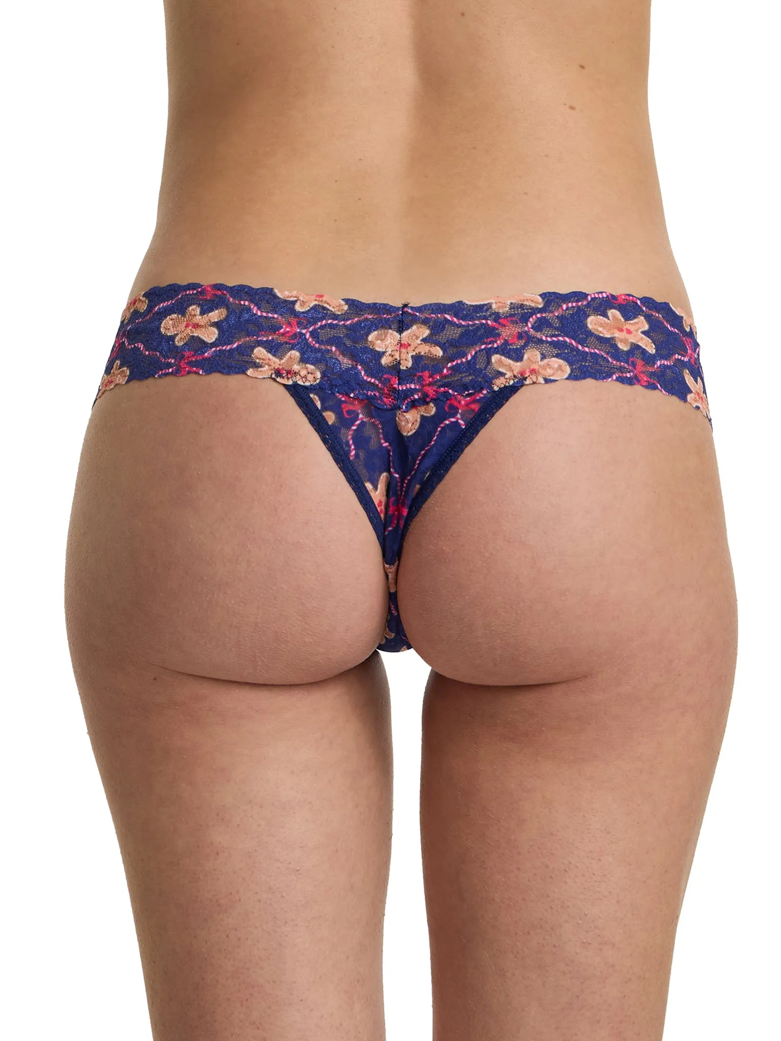 Printed Signature Lace® Low Rise Thong Festive Gingerbread Cookies Sale sold by Hanky Panky product image thumbnail 2