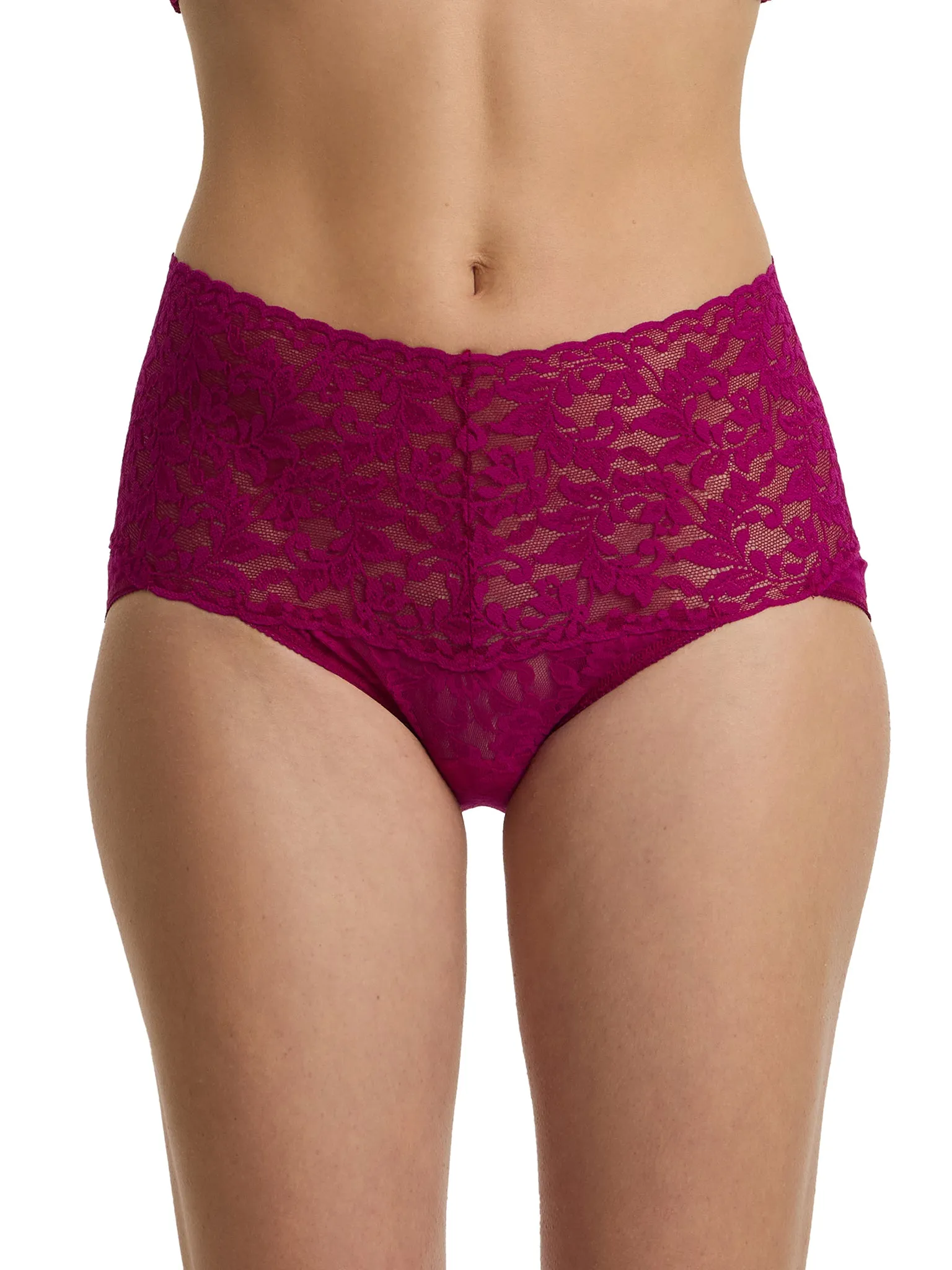 Retro Lace V-Kini From The Vine Red sold by Hanky Panky