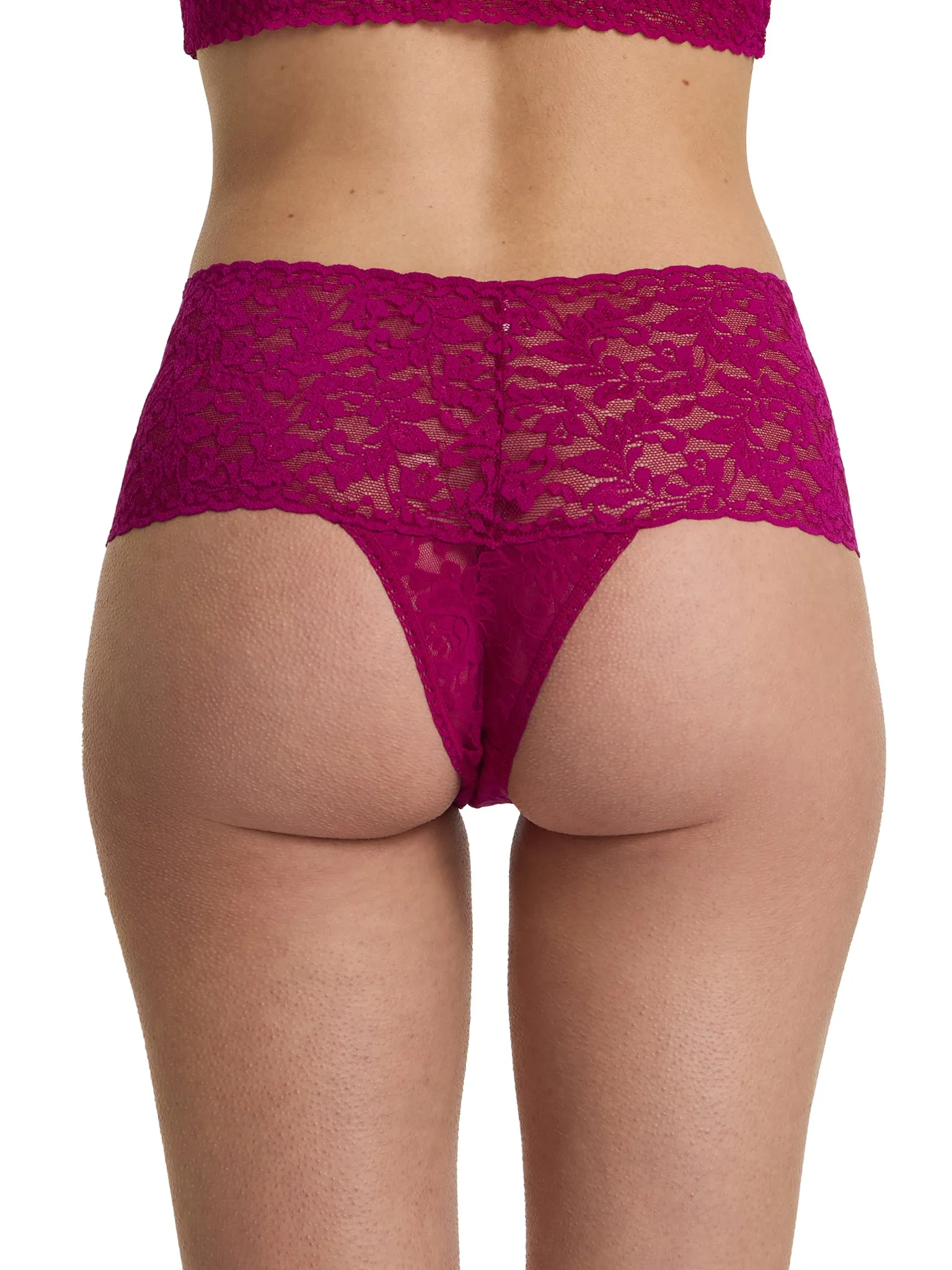 Retro Lace Thong From The Vine Red Sale sold by Hanky Panky product image thumbnail 2