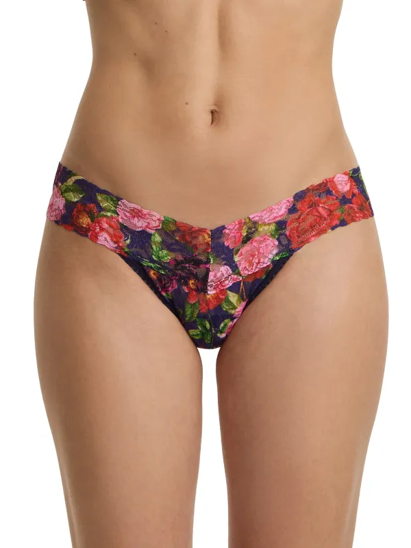 Printed Signature Lace® Low Rise Thong Winters Tale Floral sold by Hanky Panky