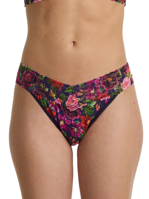 Printed Signature Lace® Original Rise Thong Winters Tale Floral sold by Hanky Panky