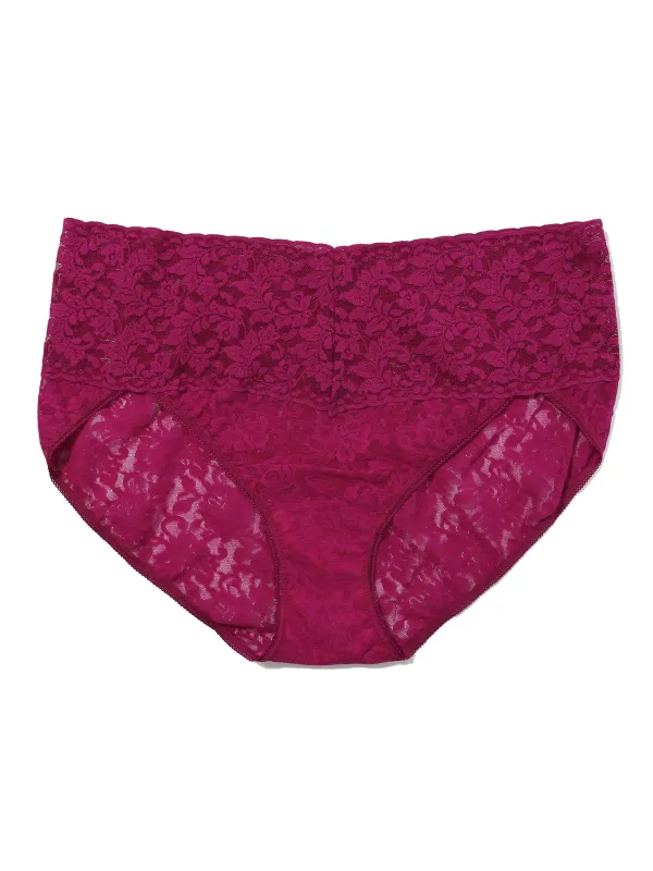 Plus Size Retro Lace V-Kini From The Vine Red sold by Hanky Panky