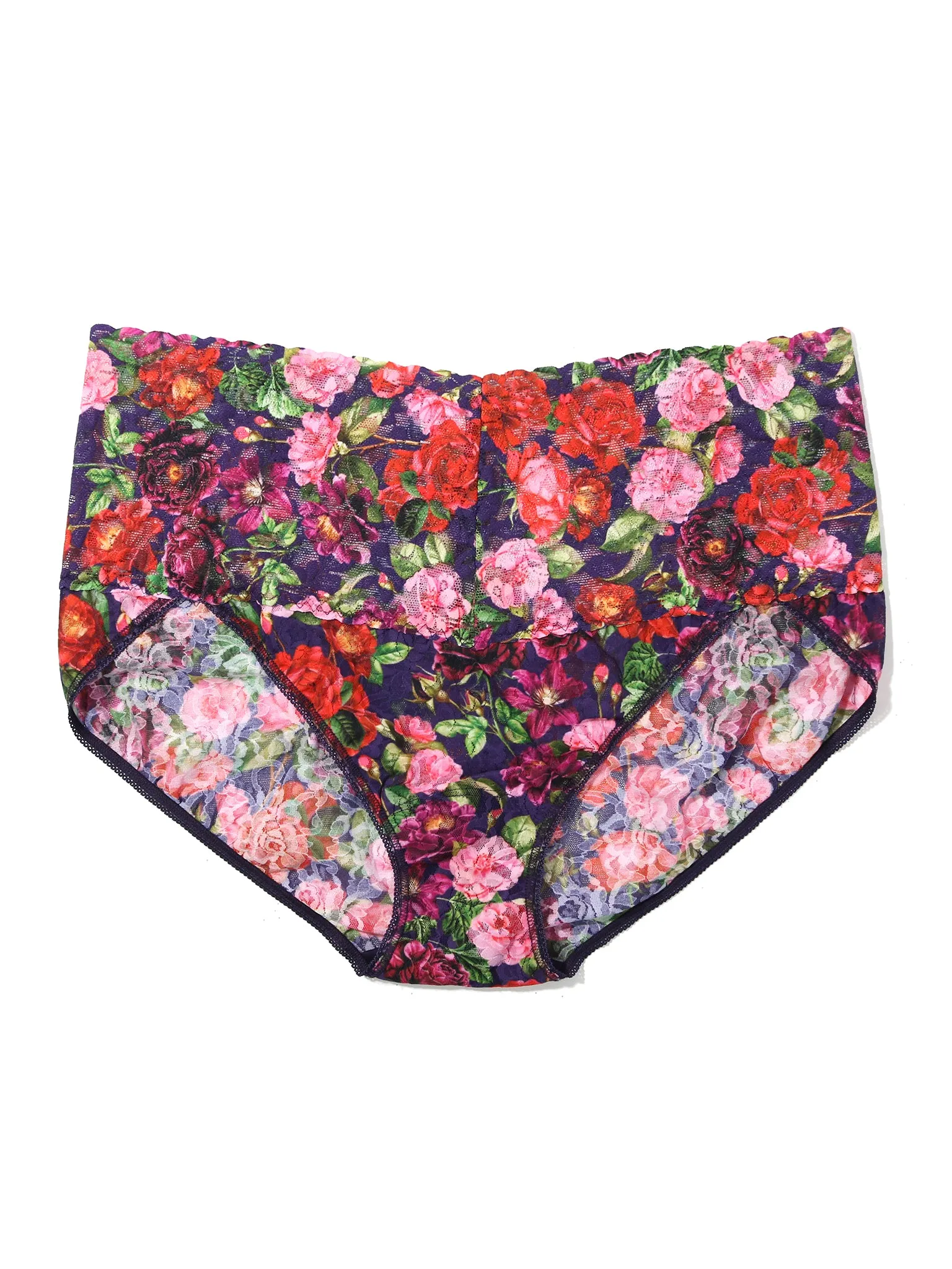 Plus Size Printed Retro Lace V-Kini Winters Tale Floral sold by Hanky Panky